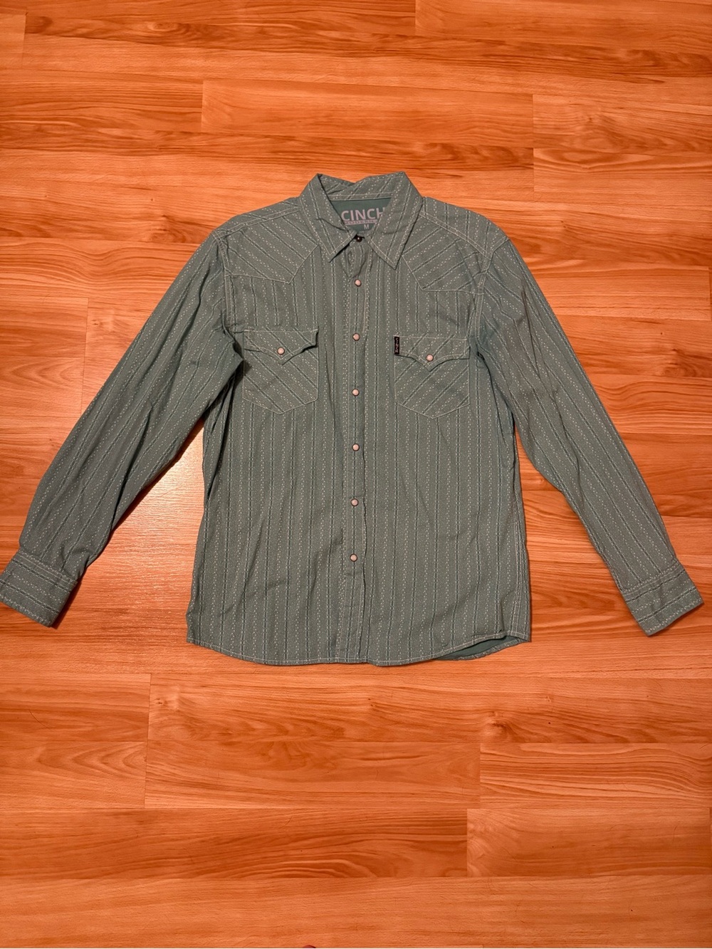 Cinch Men's Teal Western Pearl Snap Shirt